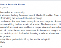 Bản dịch thư võ sư Flores gửi đồng đạo Võ lâm cộng đồng võ thuật